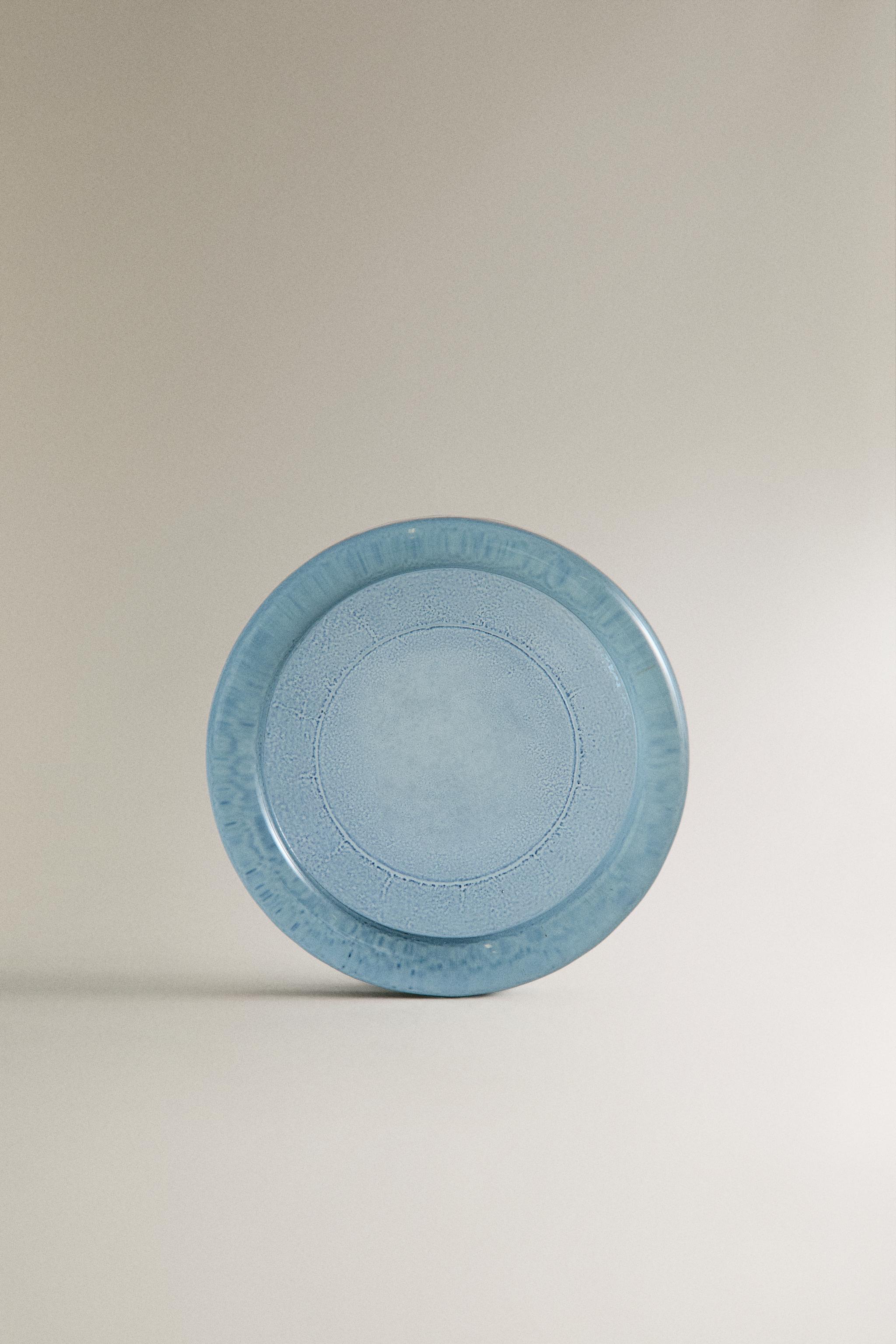 TRANSLUCENT BLUE GLASS BATHROOM SOAP DISH
